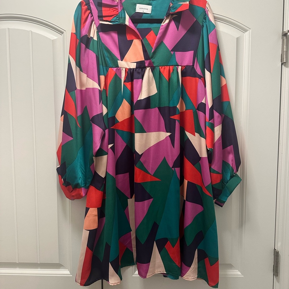 Adrienne Multicolor Dress- 2X NWOT - Picture 3 of 4